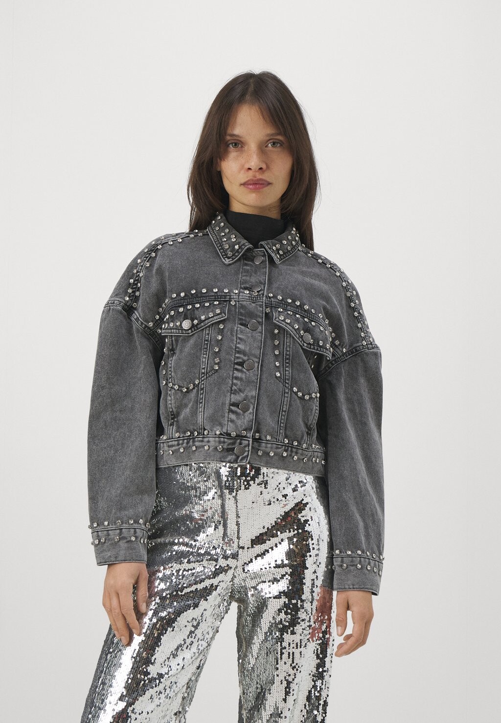

Джинсовая куртка ONLY Petite ONLGRY, цвет grey denim