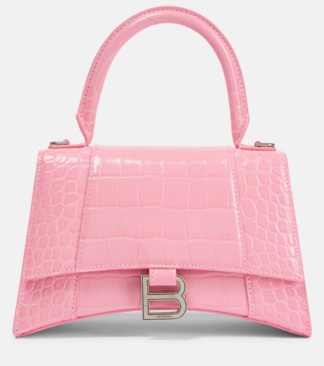 

Сумка через плечо из кожи с эффектом крокодила Balenciaga, розовый