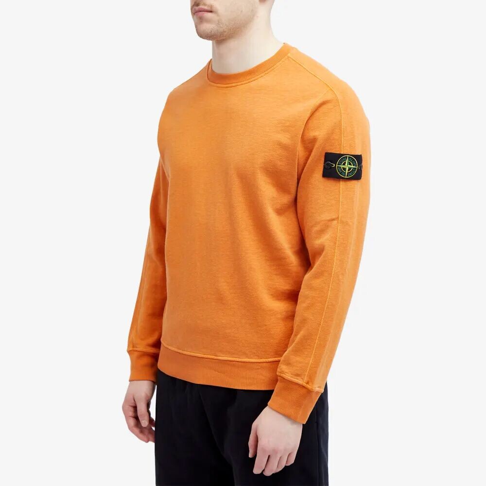

Stone Island Окрашенный в одежде свитшот Malfile Crew, оранжевый