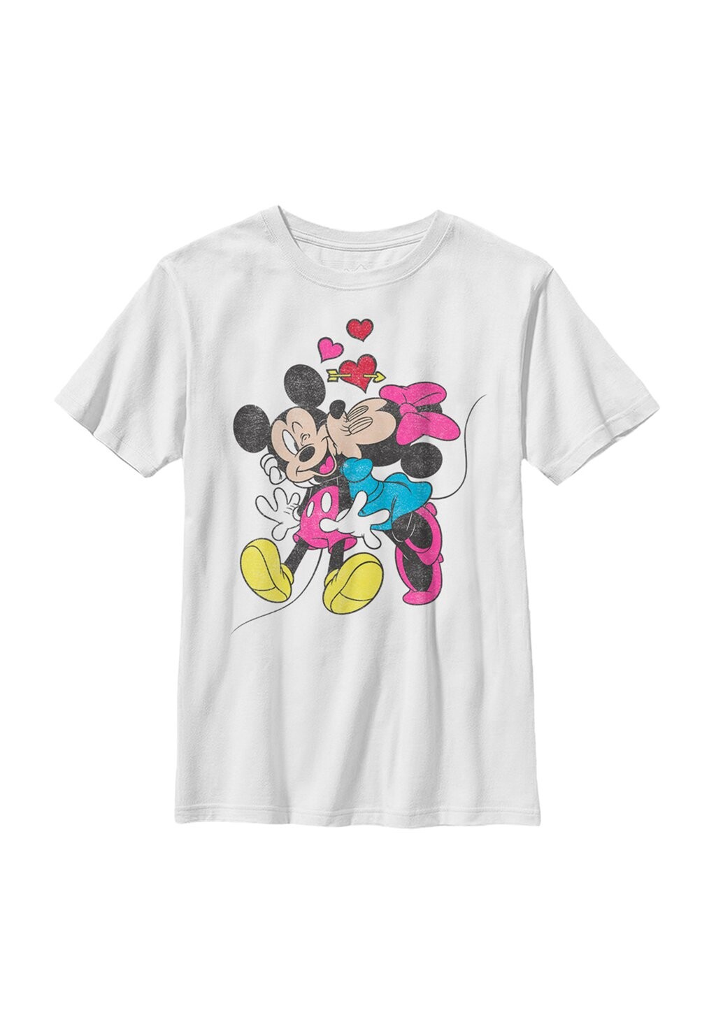 Футболка с принтом Mickey Mouse Mickey Minnie Love Disney, белый