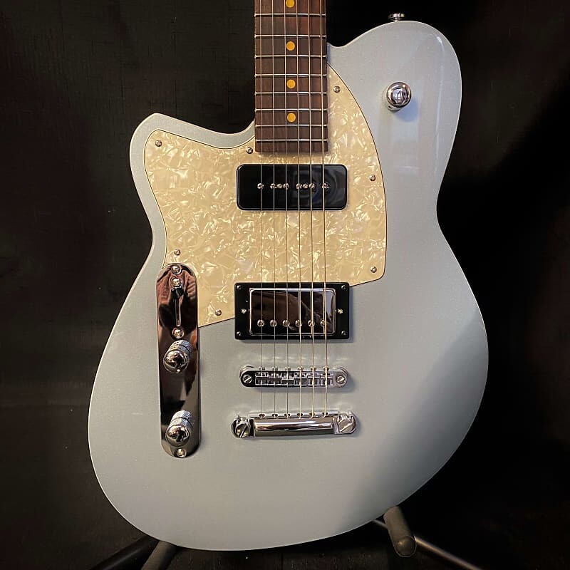 

Электрогитара Reverend Left Handed Double Agent OG Electric Guitar - Silver Freeze