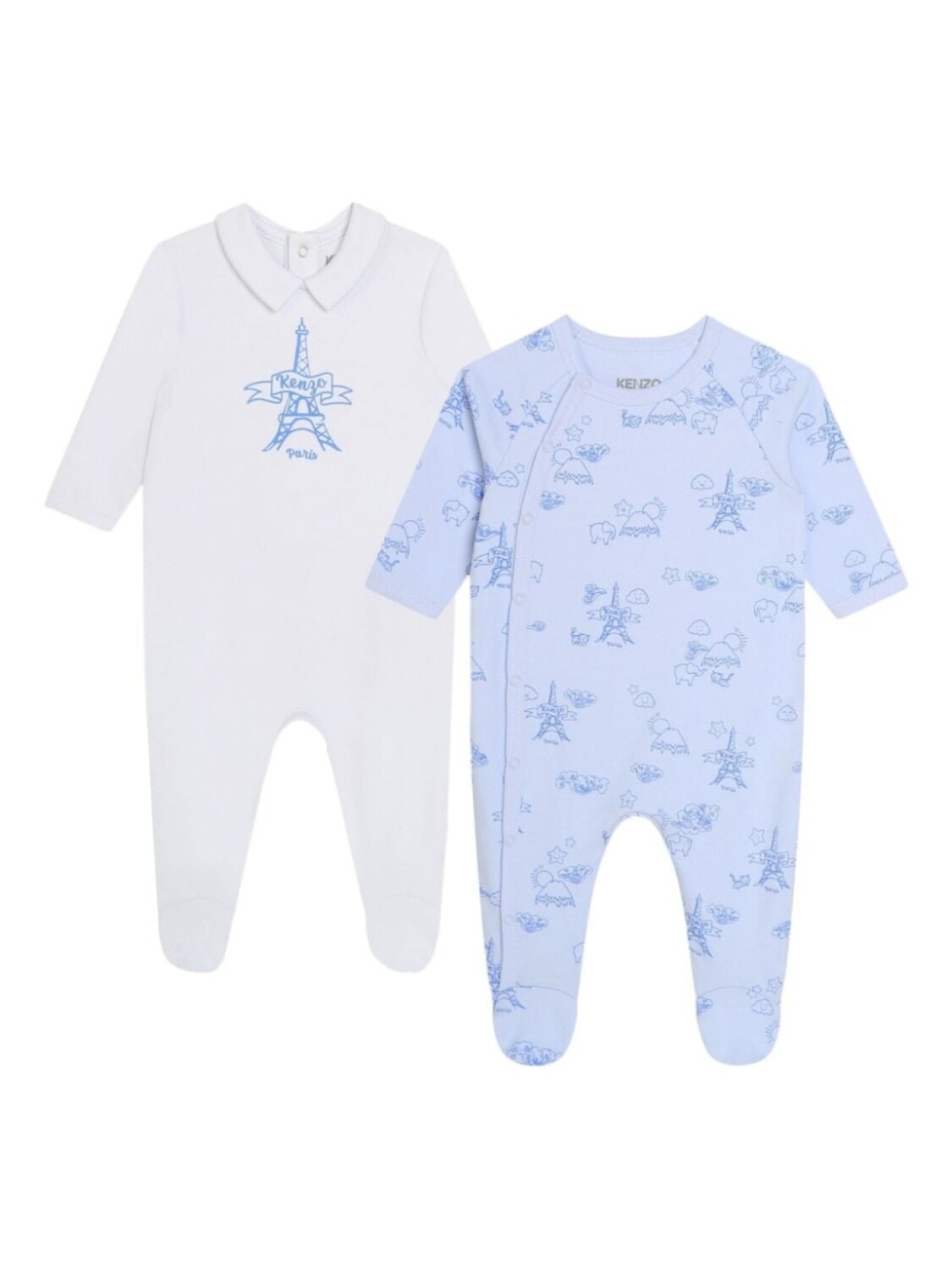 

Kenzo Kids комплект из двух комбинезонов с логотипом, синий