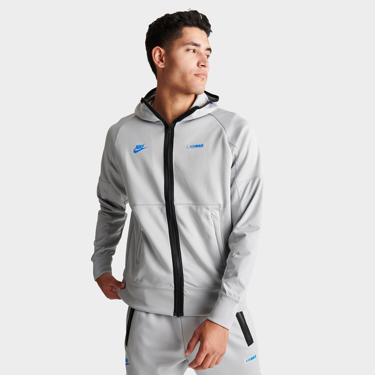 

Мужская худи с молнией во всю длину Nike Sportswear Air Max, серый
