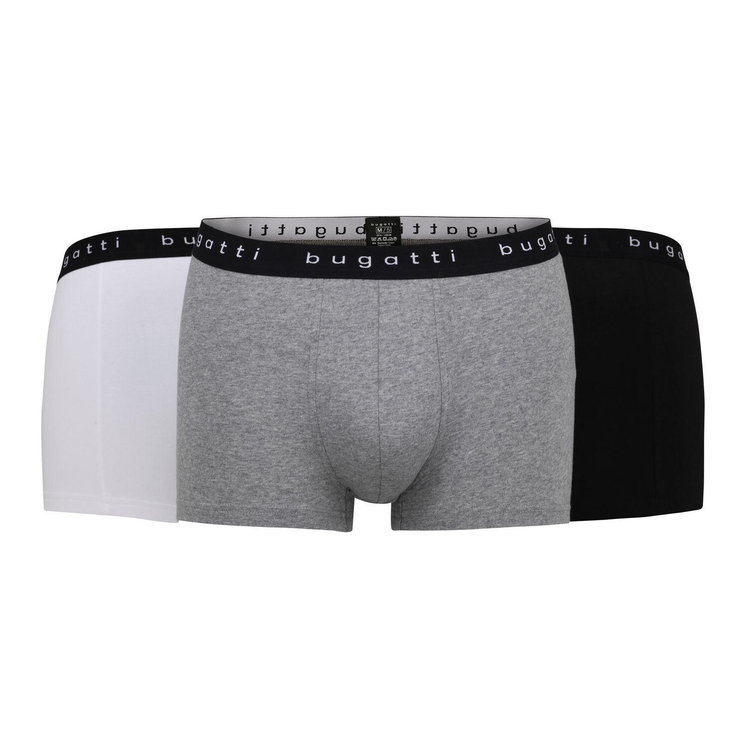 

Боксеры Bugatti Boxershorts 3 шт, цвет Schwarz / Dunkelgrau / Weiß