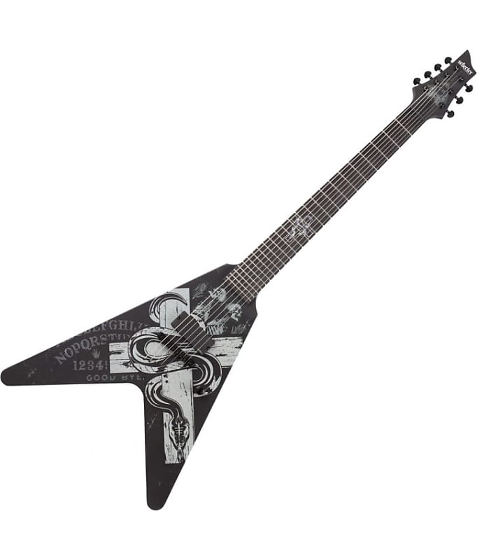 Электрогитара Schecter V-7 Chris Howorth Snake Cross Electric Guitar in Satin Black экран signature v hdtv 9 16 409 161 hdg ebd 12