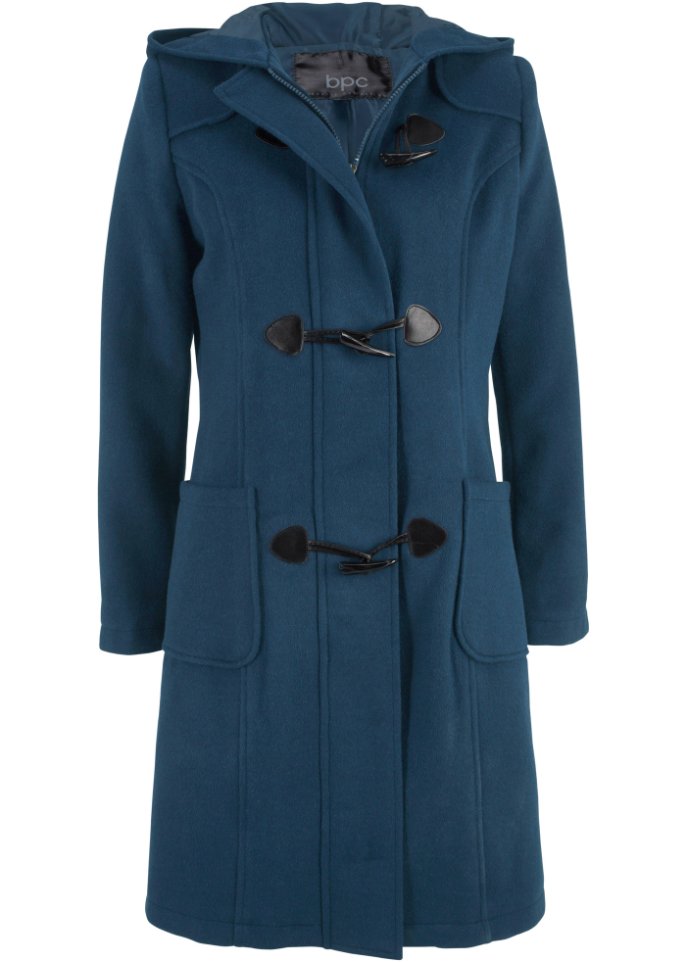 Дафлкот шерстяное пальто Bpc Bonprix Collection, синий
