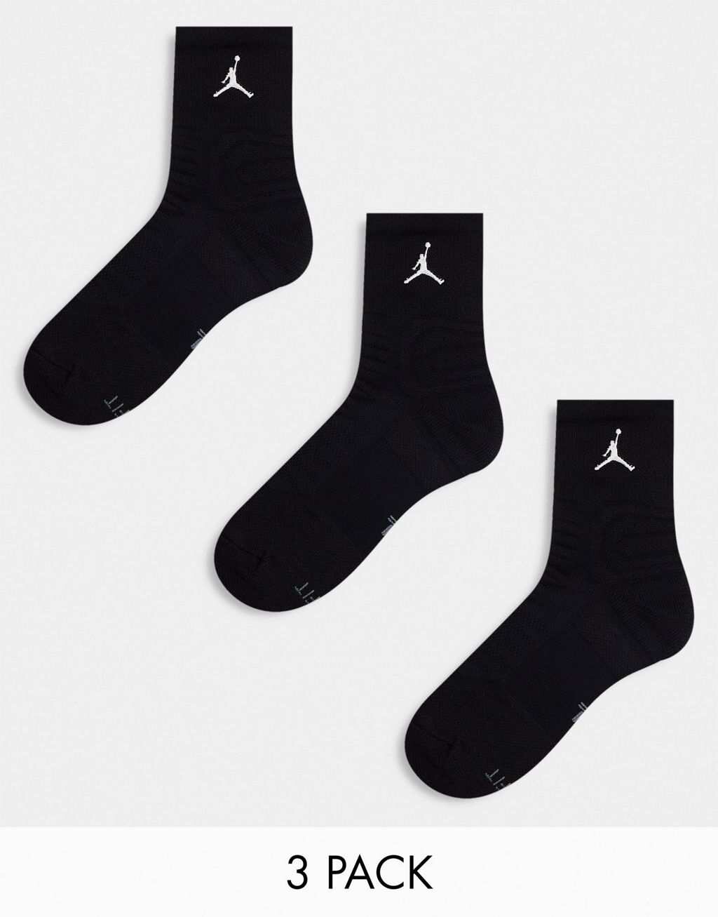 

Набор из трех черных носков Jordan Flight Quarter 2.0