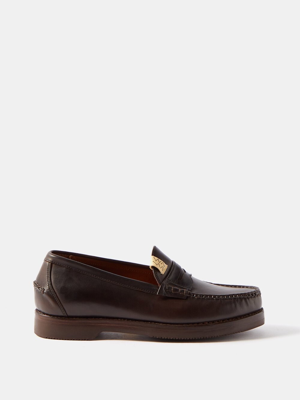 

Кожаные лоферы fabro Visvim, коричневый