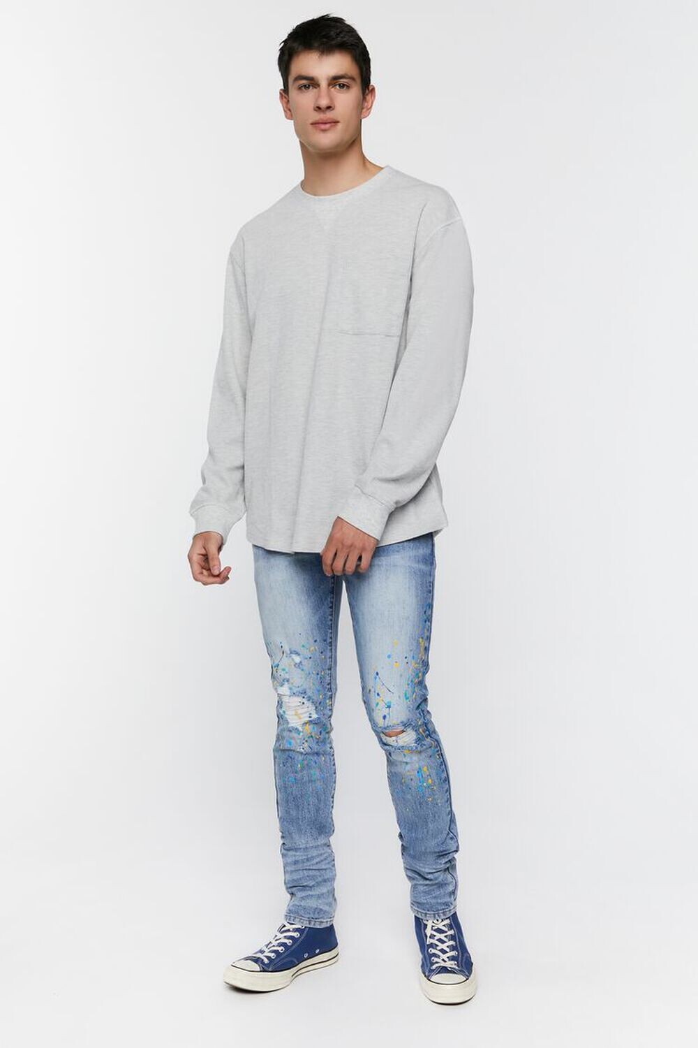 

Потертые джинсы скинни Forever 21, деним