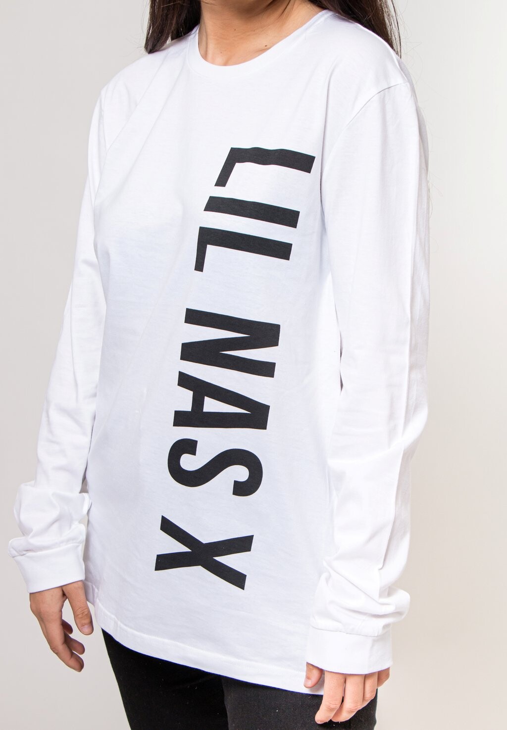 

Футболка с принтом LIL NAS X VERTICAL TEXT Paradiso Clothing, белый