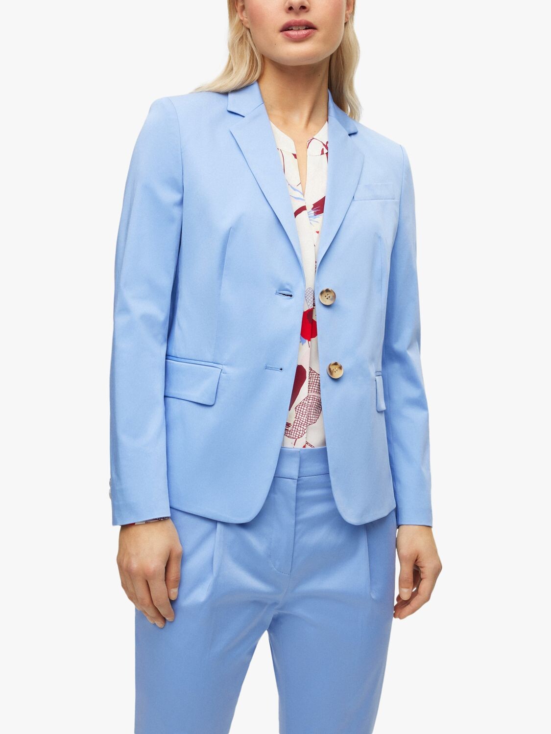 

Однотонный пиджак Jetida HUGO BOSS, открытый синий