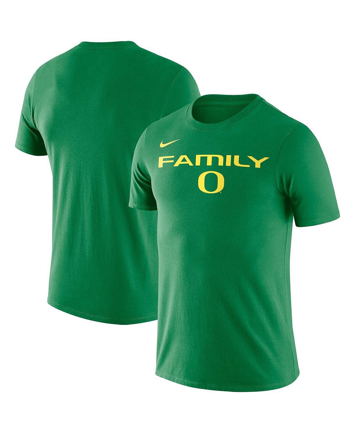 

Мужская зеленая футболка Oregon Ducks Family Nike, Зеленый