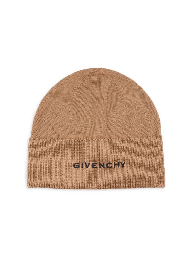 

Шерстяная шапка с вышитым логотипом Givenchy, цвет Camel