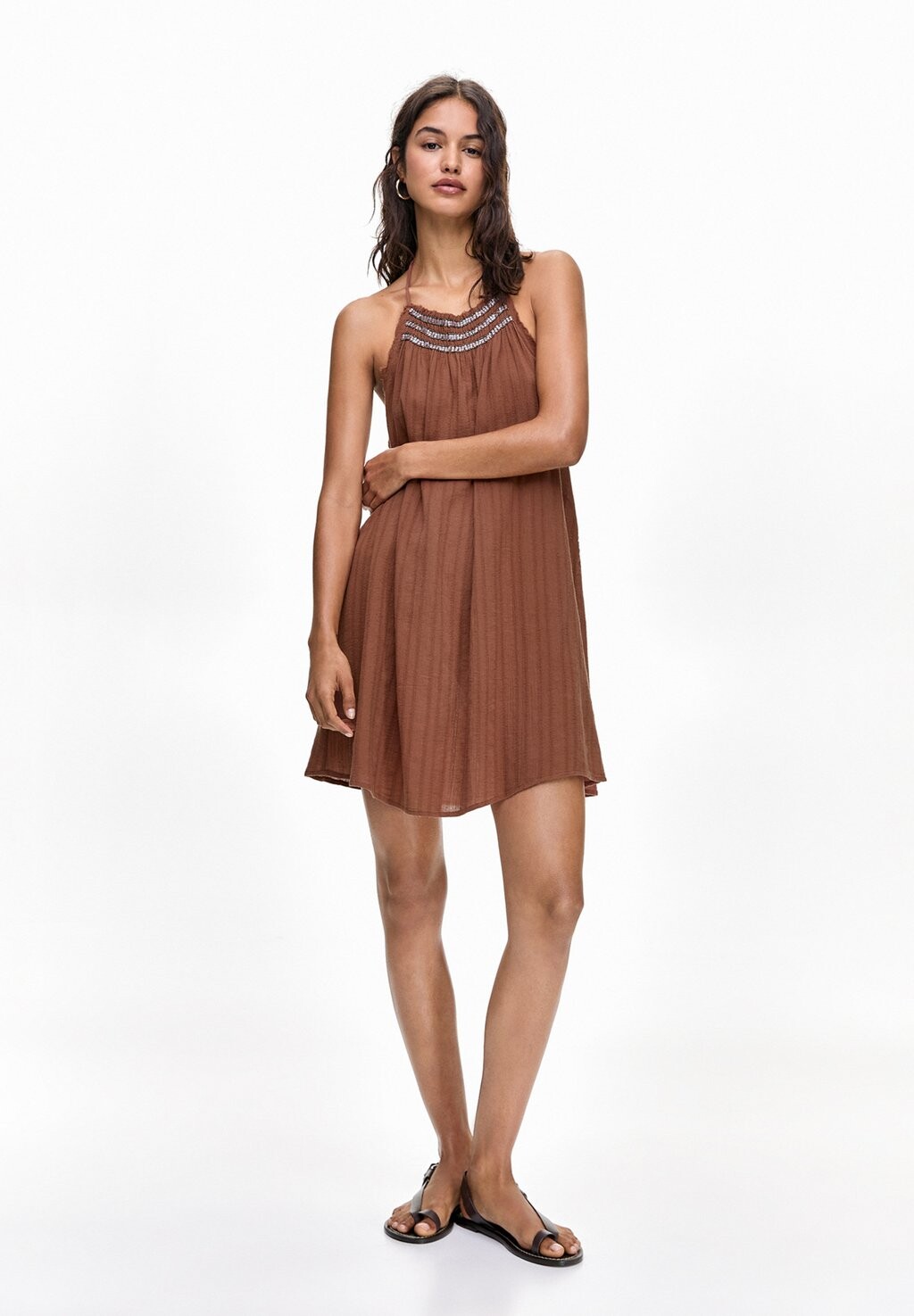 

Повседневное платье OPEN BACK PULL&BEAR, оранжевый