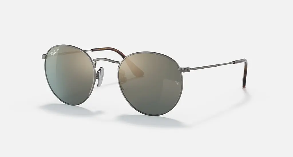 

Солнцезащитные очки Ray-Ban ROUND TITANIUM, синий/золотой