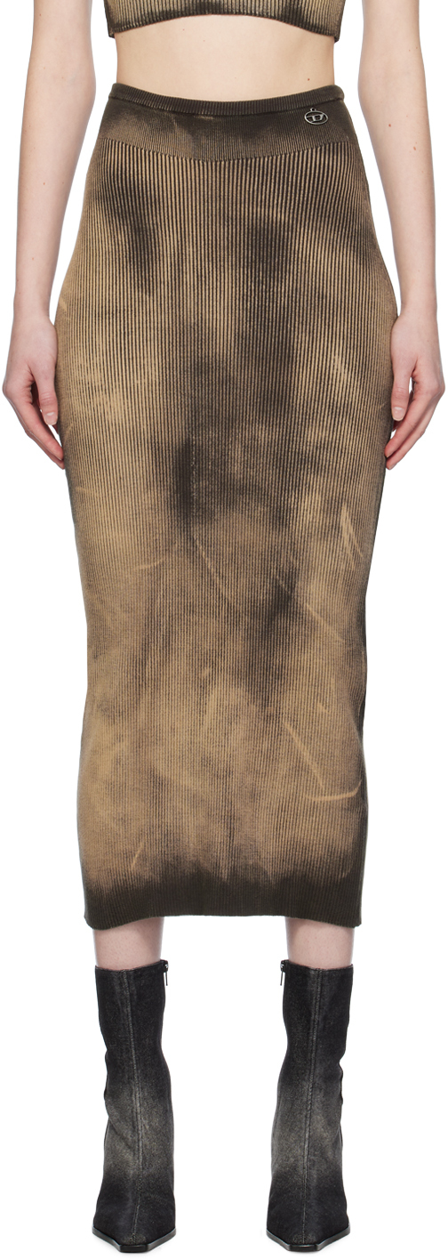 цена Коричневая юбка-миди M-Delma Diesel