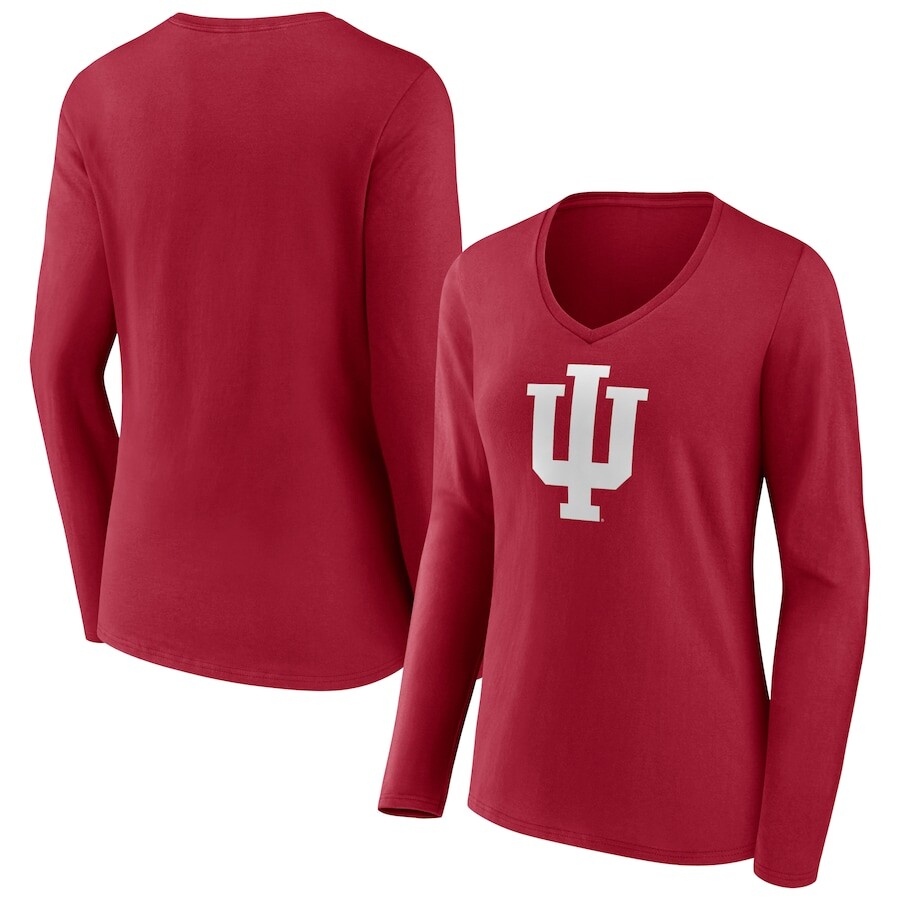 

Футболка с длинным рукавом Fanatics Branded Indiana Hoosiers, малиновый
