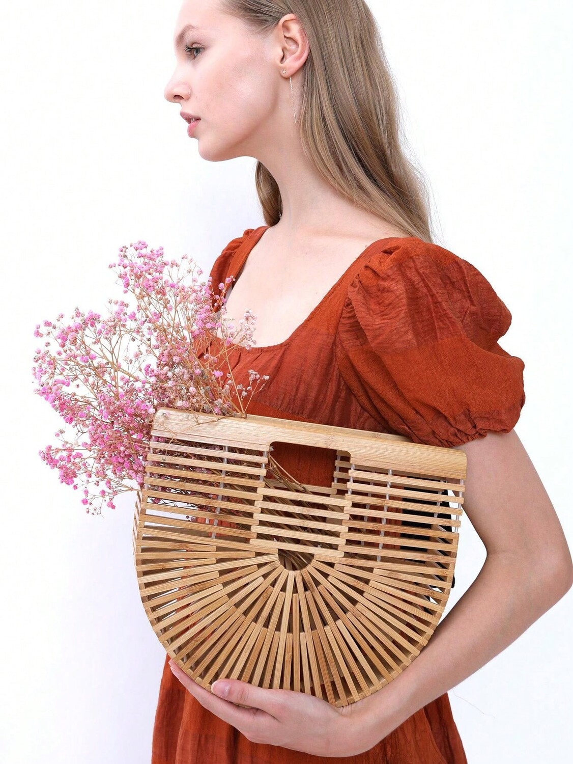 

Женская бамбуковая сумка, хаки