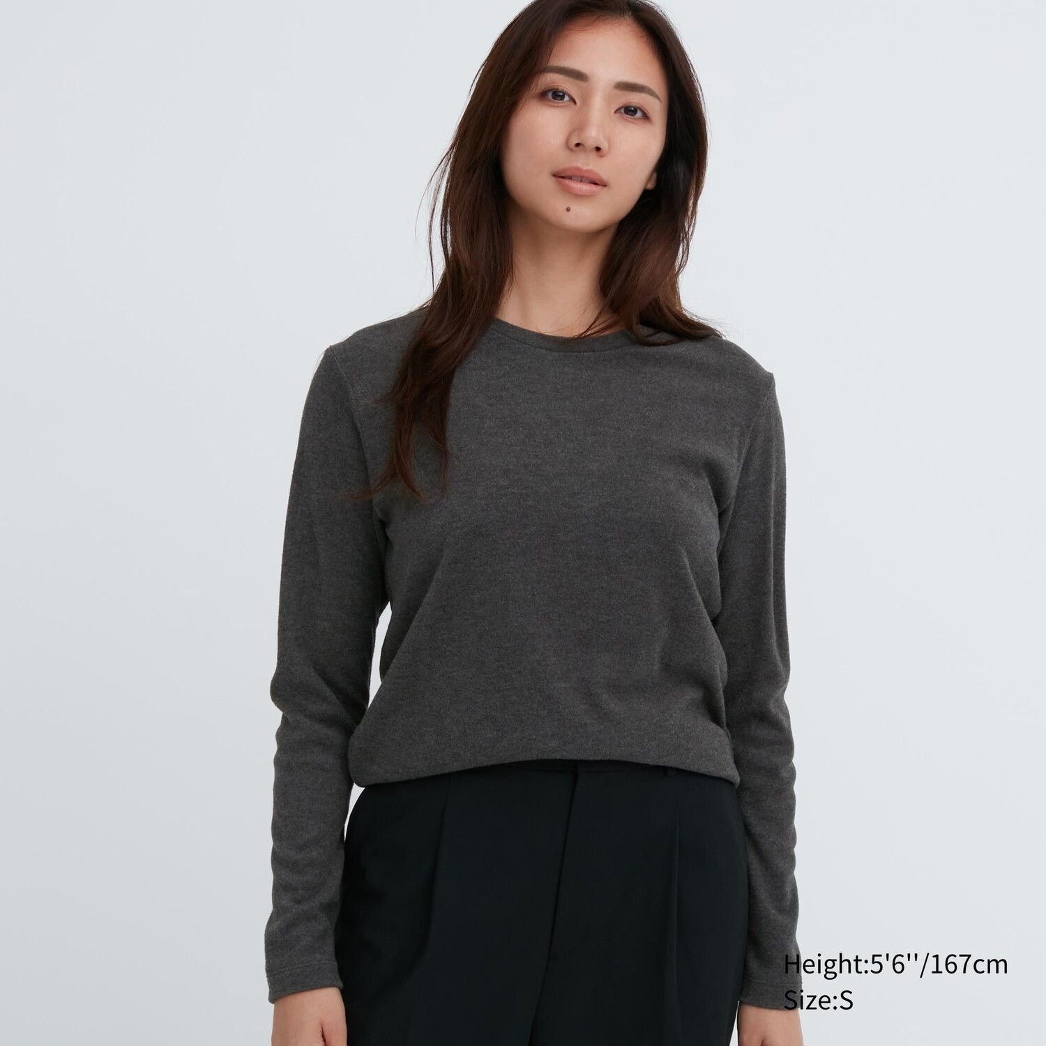 

Футболка Uniqlo Heattech из термофлиса, серый