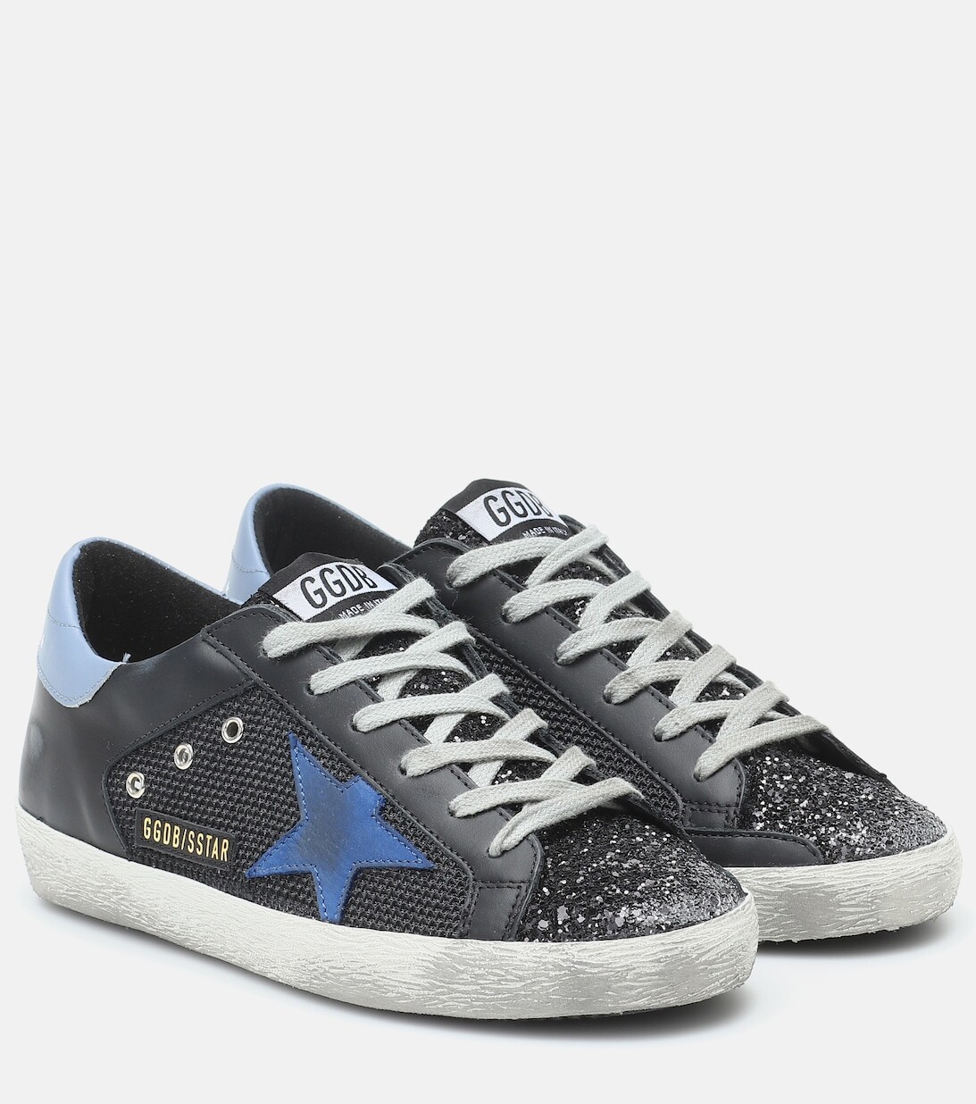 

Кроссовки Super-Star из кожи и сетки Golden Goose, черный