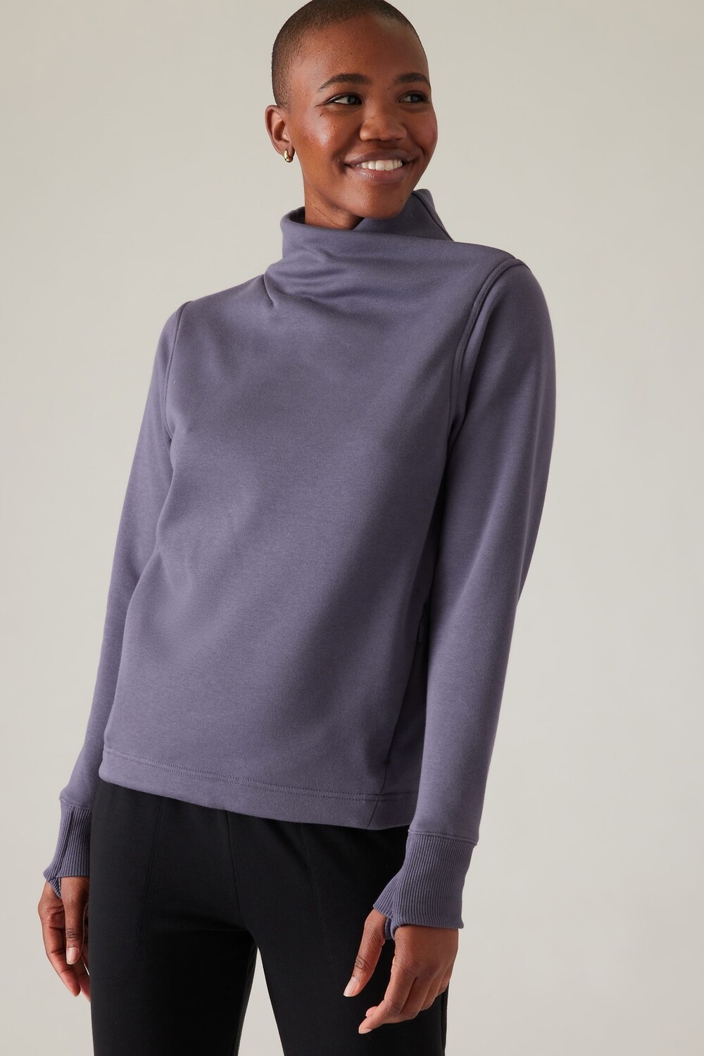 

Толстовка Cosy Karma с поворотным воротником Athleta, фиолетовый