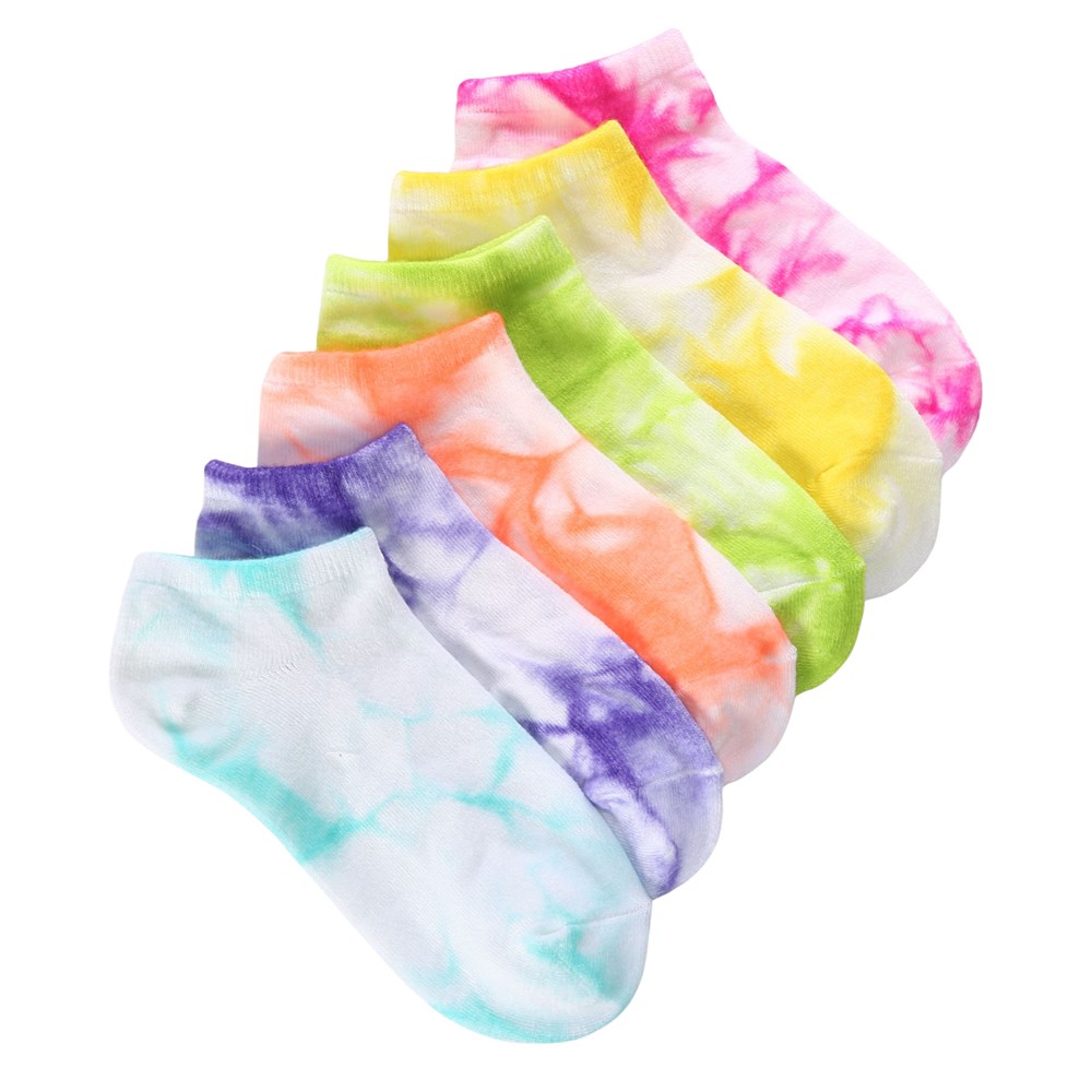 Набор из 6 детских носков-невидимок Sof Sole, цвет tie dye
