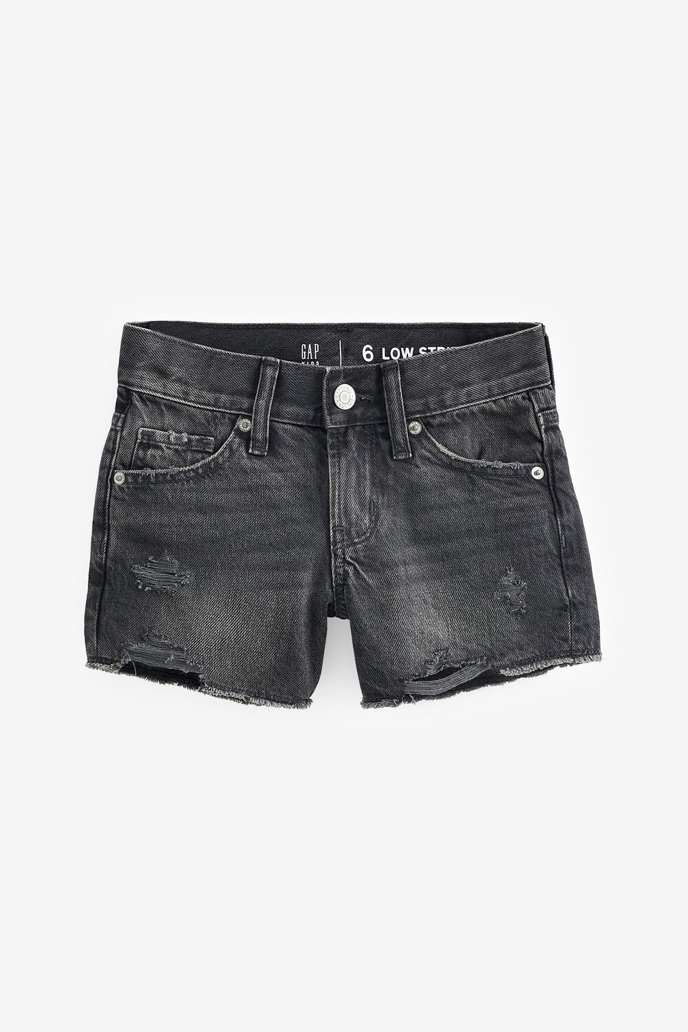 

Потертые джинсовые шорты Gap, черный