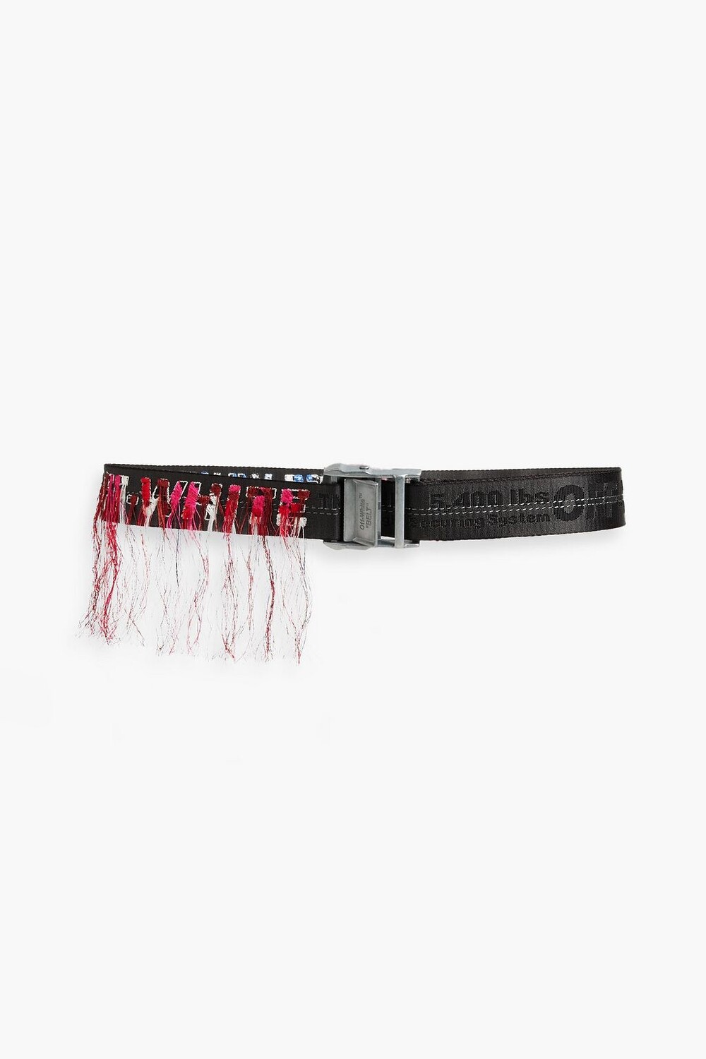 

Жаккардовый ремень Artisan Industrial с бахромой Off-White, черный