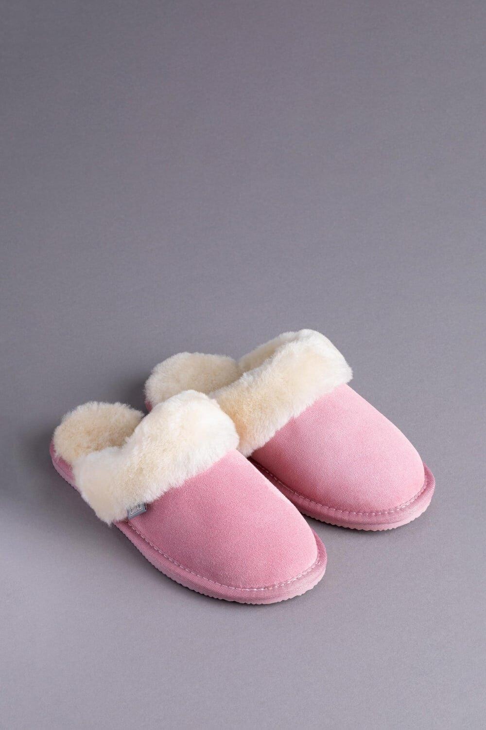 

Тапочки-слайдеры из овчины Lakeland Leather, розовый