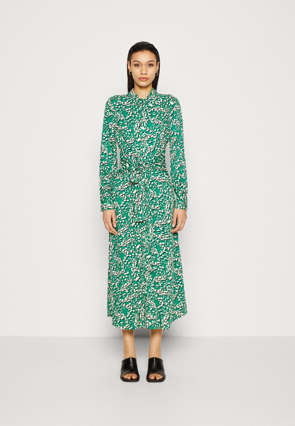 Платье-рубашка Marks & Spencer, зеленый