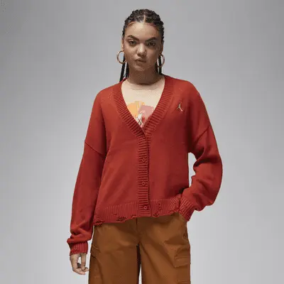 

Футболка Jordan Women's Distressed Cardigan, цвет Dune Red/Sail
