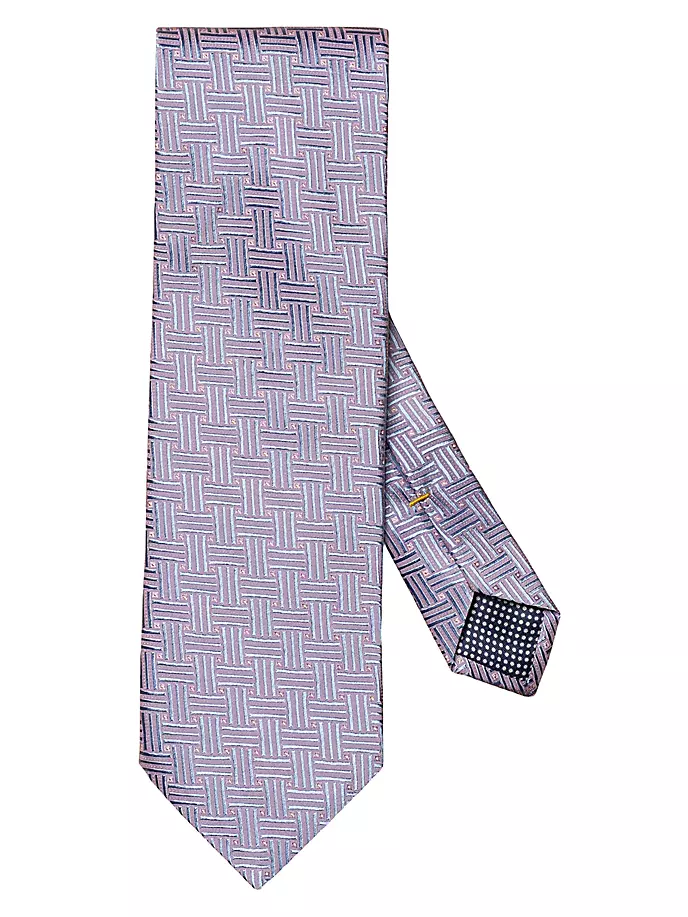 Шелковый галстук в горошек Eton, розовый