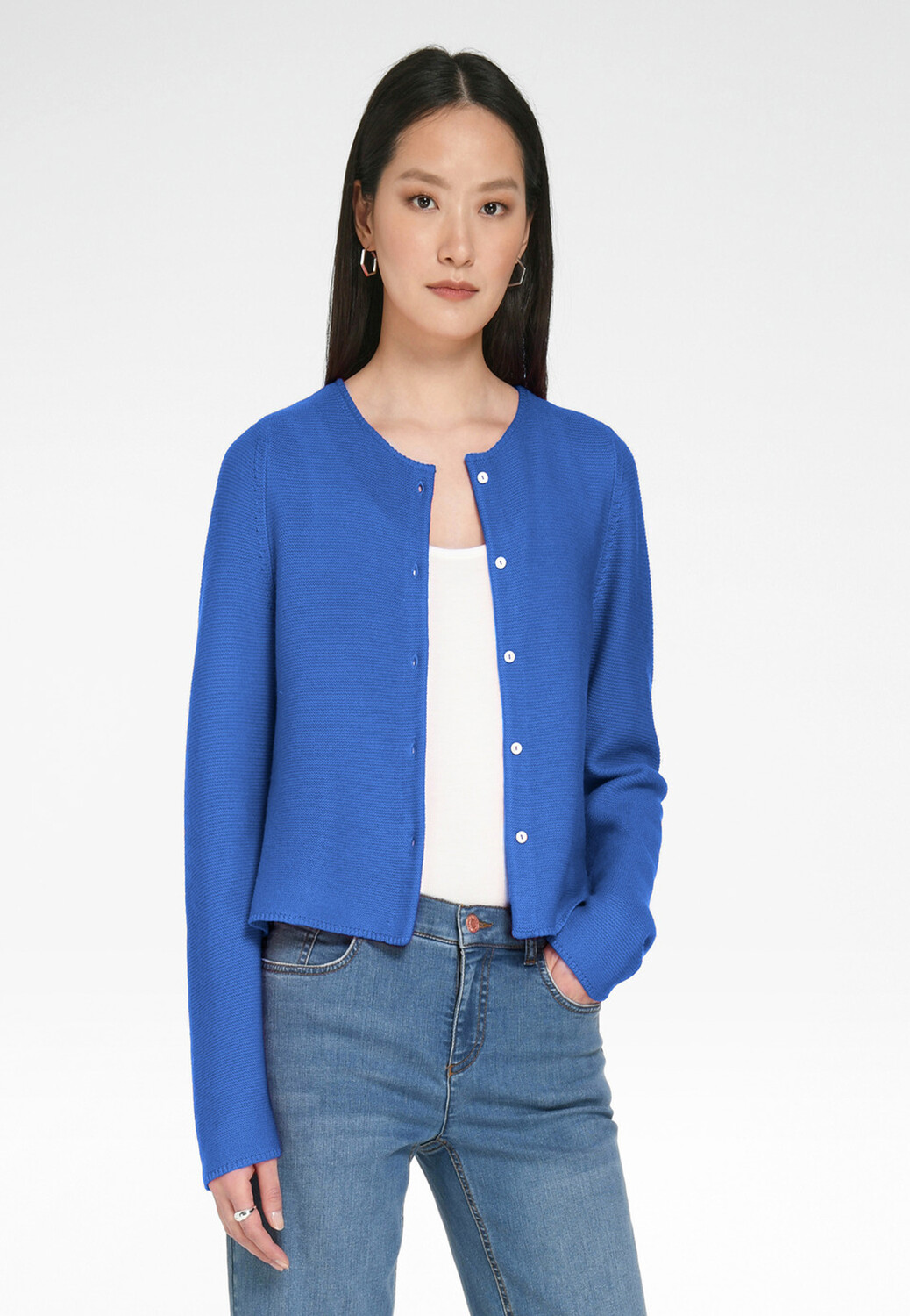 

Толстовка PETER HAHN Strickjacke New Wool, цвет koenigsblau