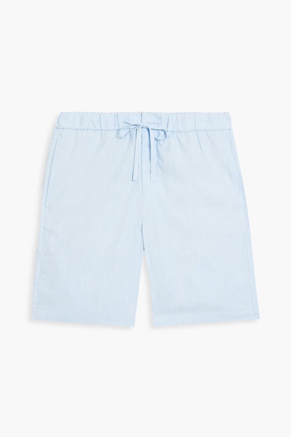 

Шорты из льна и хлопка с узором «елочка» на кулиске Frescobol Carioca, светло-синий