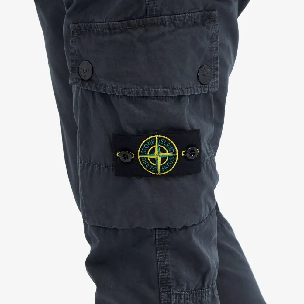 цена Stone Island Брюки-карго из хлопковой парусины с начесом, серый