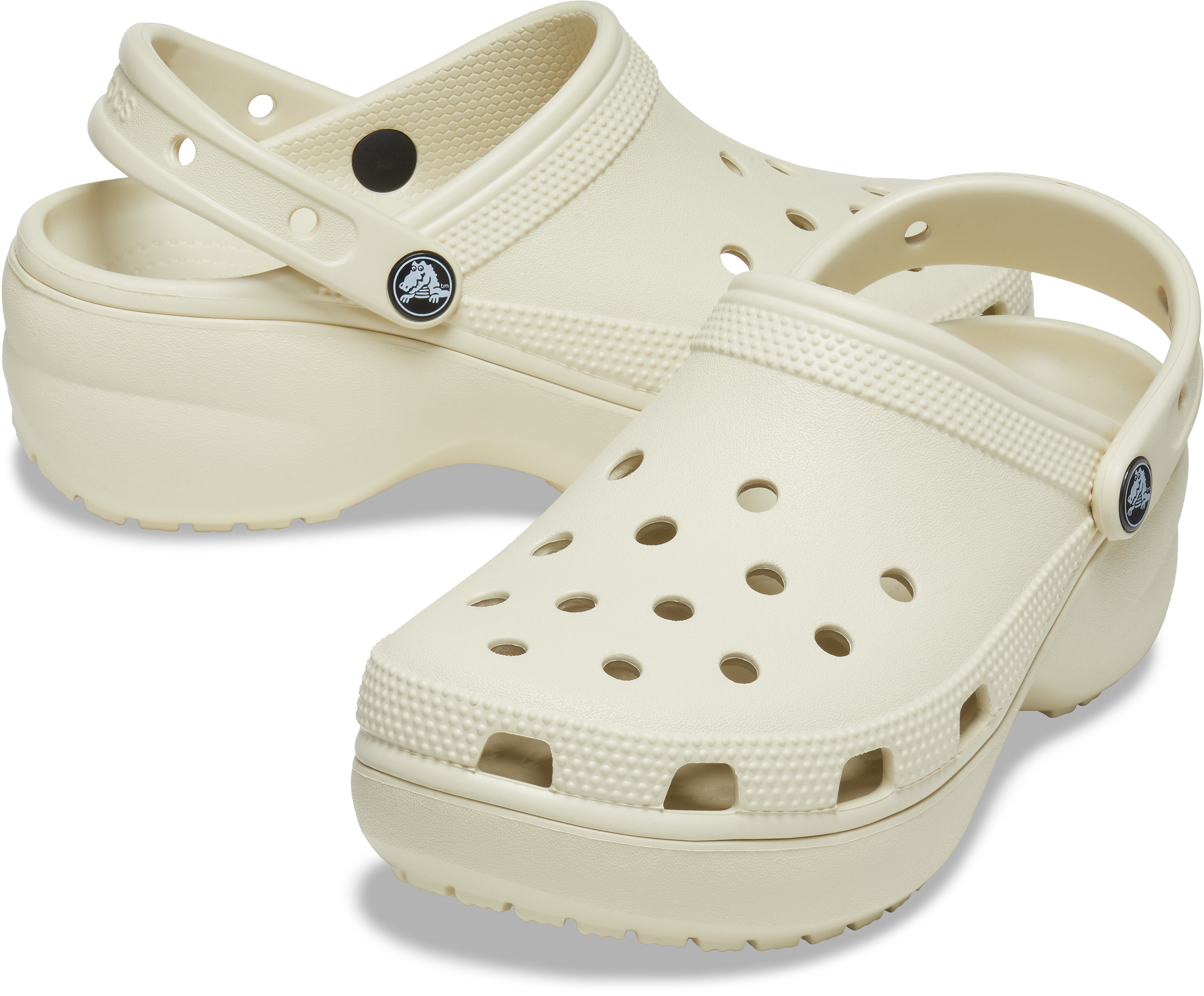 Сабо Crocs Clogs Classic Platform, бежевый