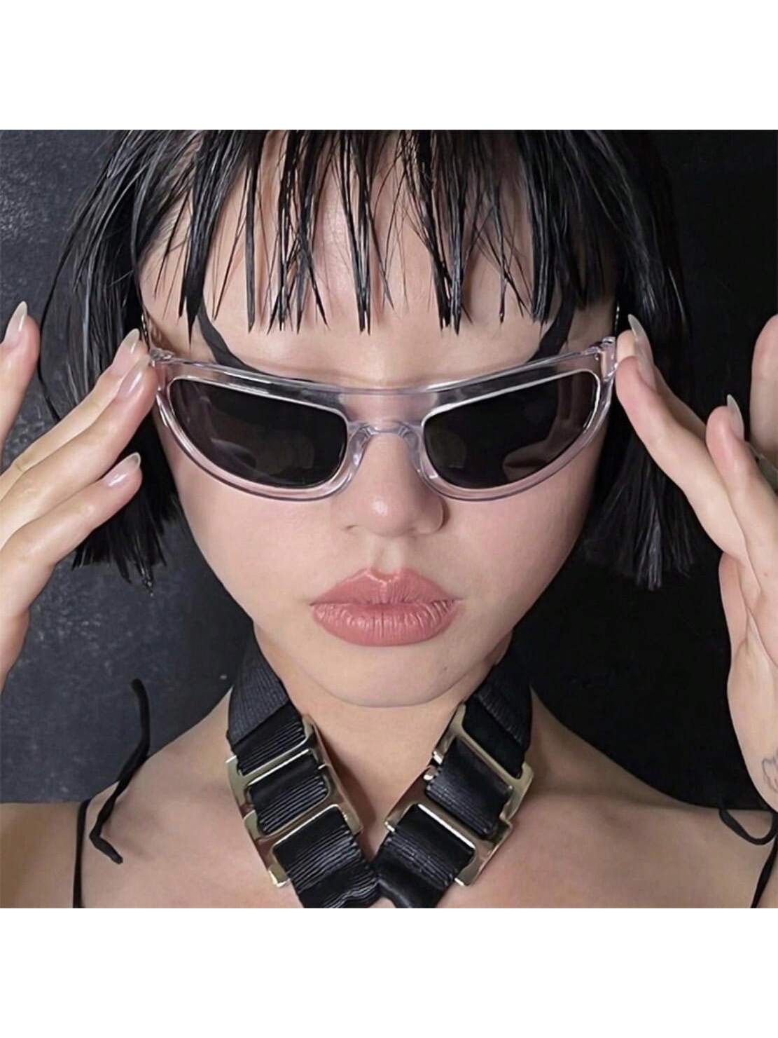 Непопулярные солнцезащитные очки с отверстиями в стиле Y2K солнцезащитные очки в стиле будущего