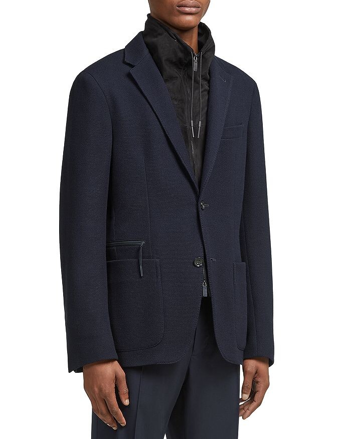 

Пиджак High Performance из шерстяного и хлопкового джерси Zegna