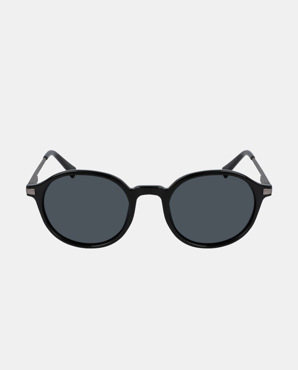 Черные солнцезащитные очки в круглой оправе с металлическими дужками Nautica, черный
