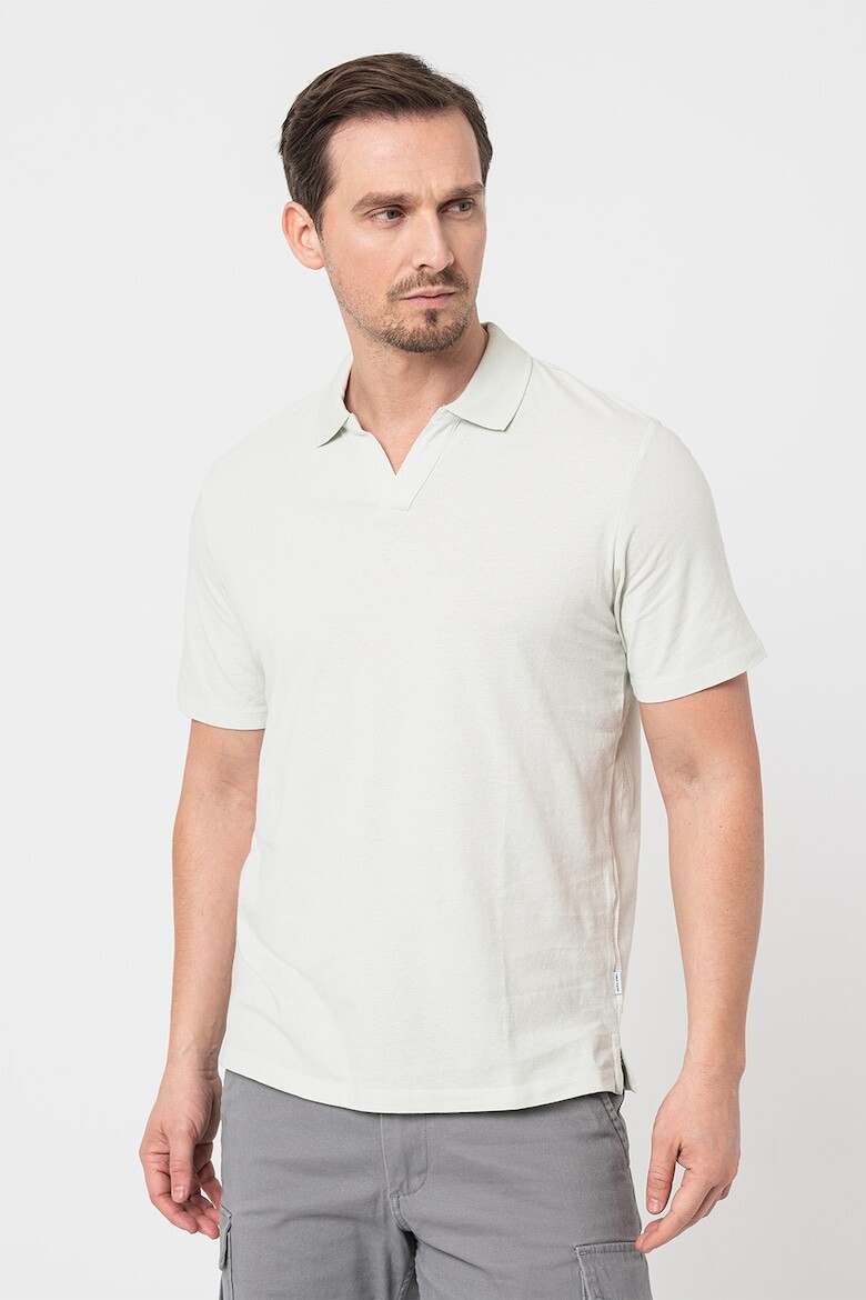 

Льняная футболка с воротником Jack & Jones, зеленый