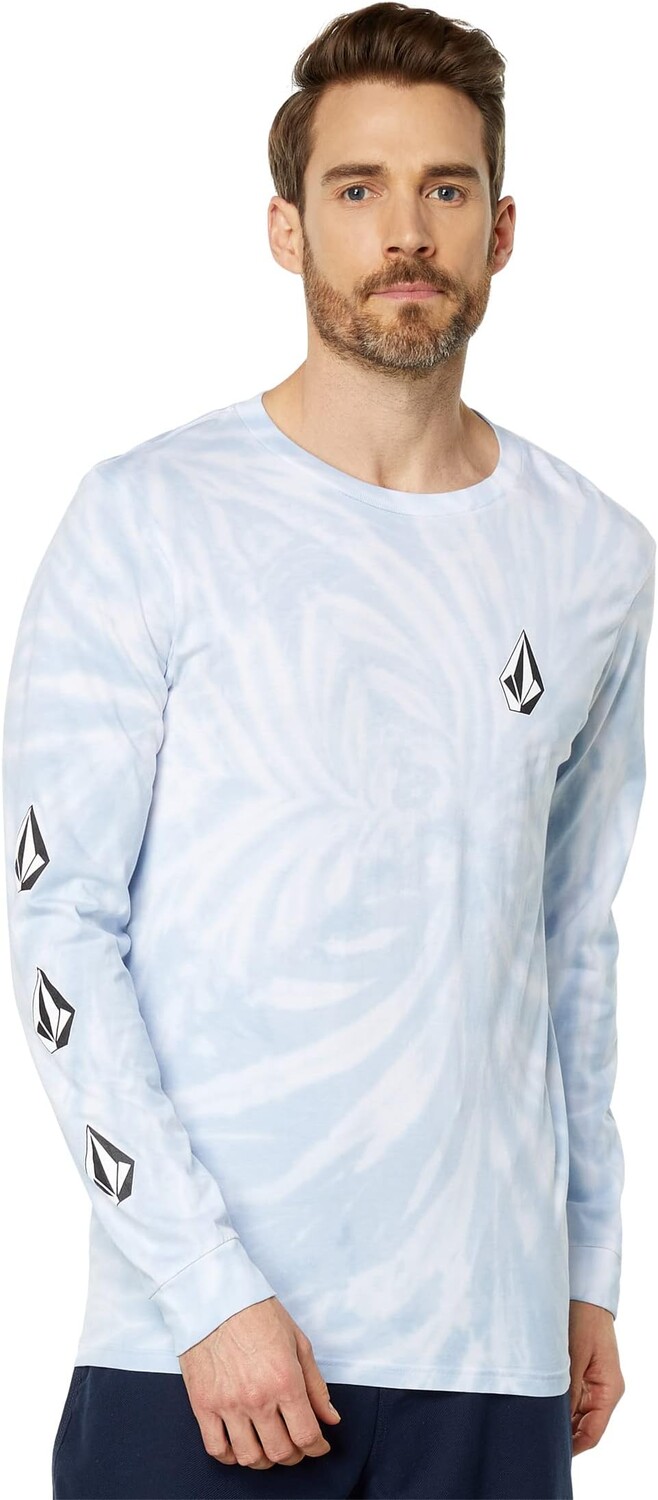 Футболка Iconic Stone Dye L/S Volcom, цвет Celestial Blue толстовка stone volcom цвет celestial blue