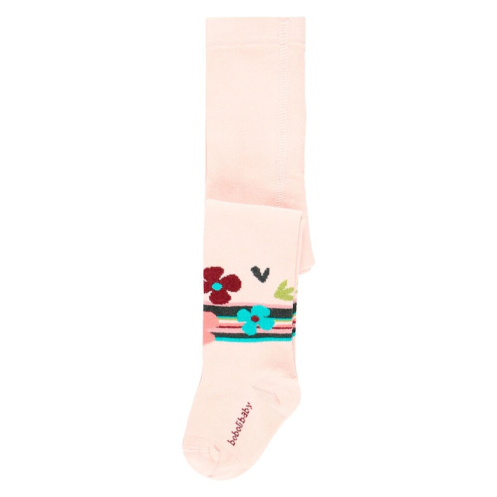 

Тайтсы Boboli Flowers And Stripes, розовый