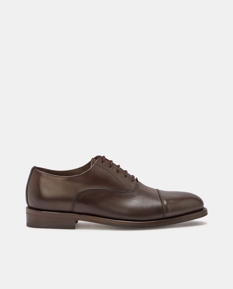 Мужские туфли на шнуровке из коричневой кожи Emidio Tucci, коричневый
