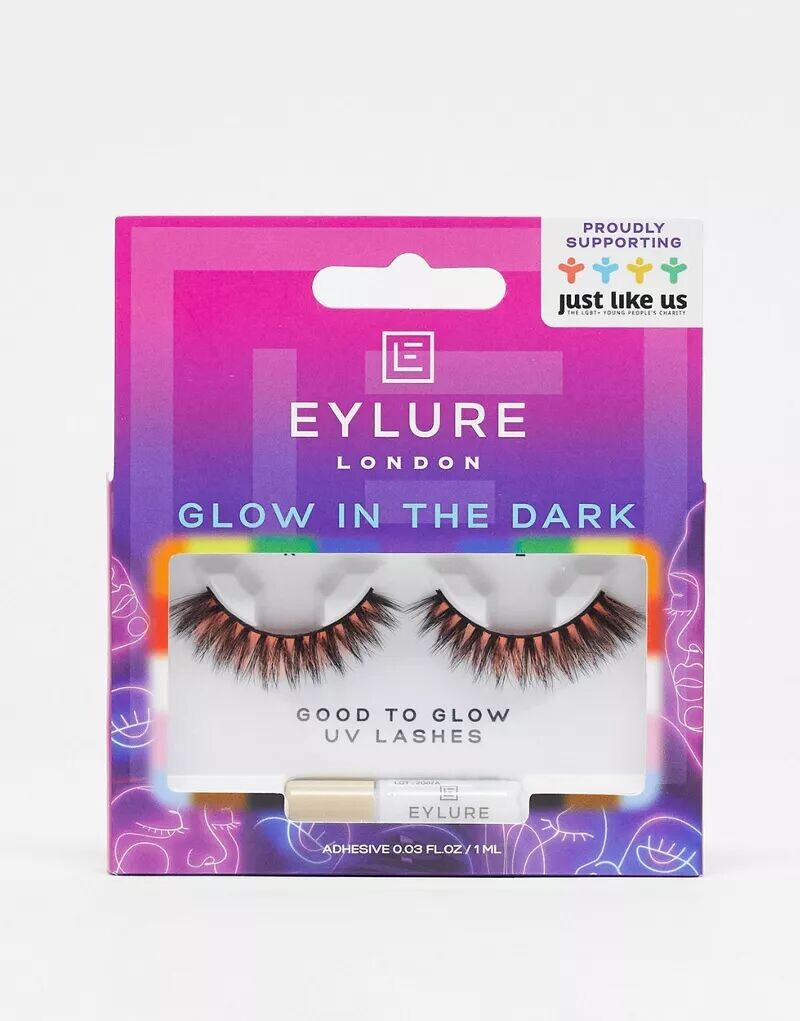 

Eylure – Pride 2023 – Накладные УФ-ресницы – Хорошо светятся, Белый