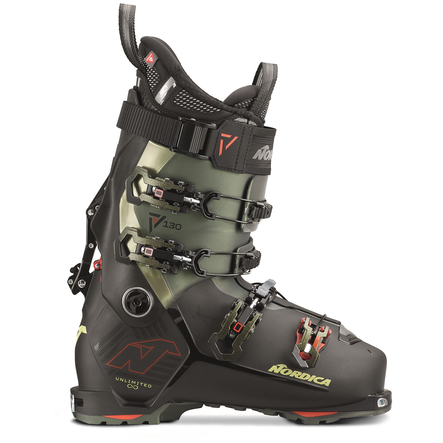 Лыжные ботинки Nordica Unlimited 130 DYN 2024, черный лыжные ботинки unlimited 105 w dyn женские 2023 2024 г nordica черный