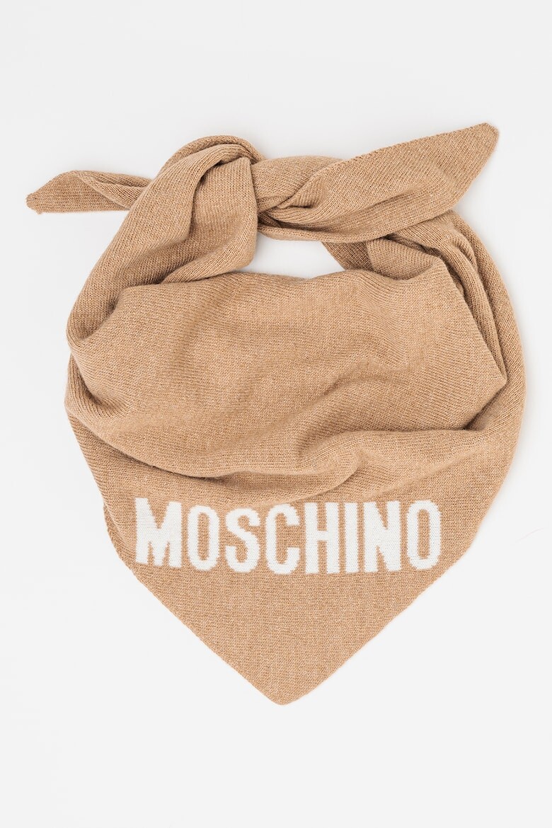 

Вязаный шарф из шерсти Moschino, белый