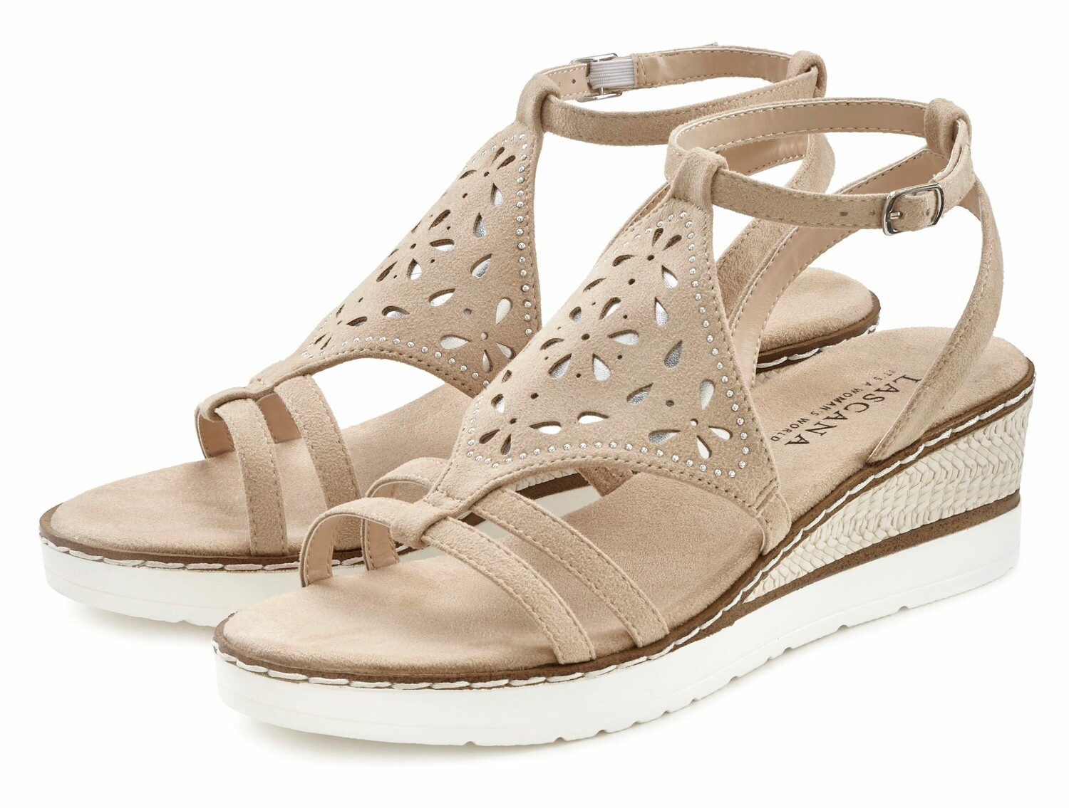 

Сандалии LASCANA Sandalette, бежевый