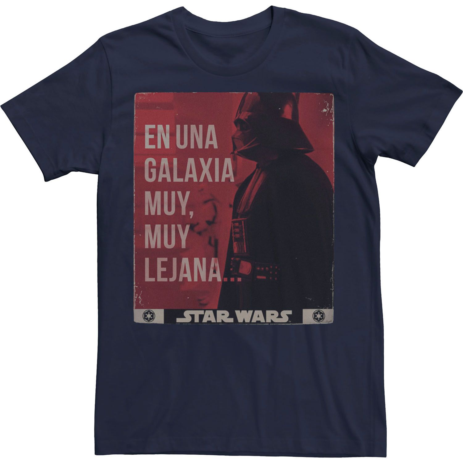 

Мужская футболка с плакатом En Una Galaxia Muy, Muy Lejana..., Blue Star Wars, синий