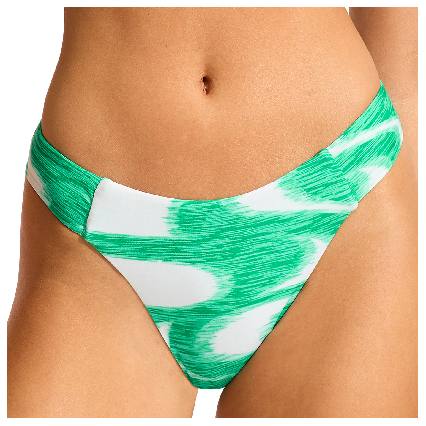 Низ бикини Seafolly Women's Wavelength High Leg Ruched Side Pant, цвет Jade