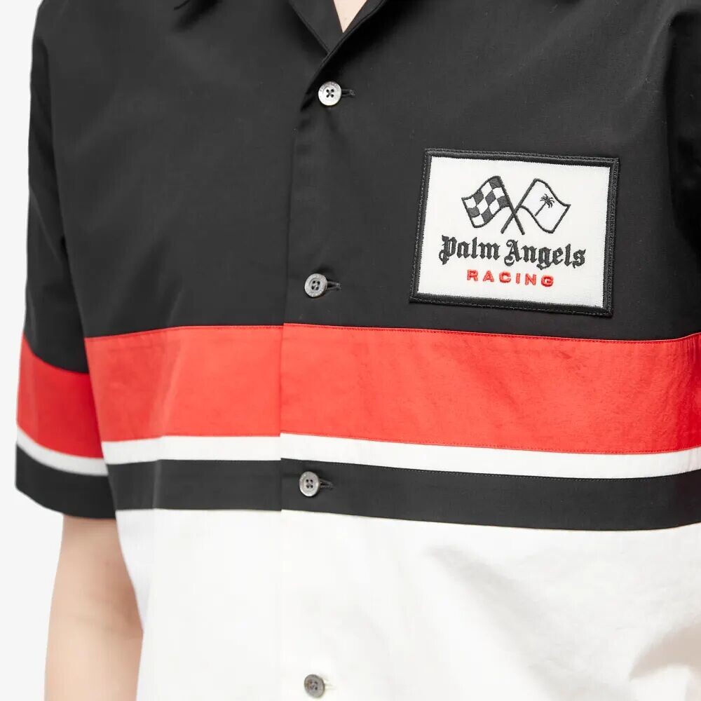 

Palm Angels Рубашка Racing для отдыха, черный